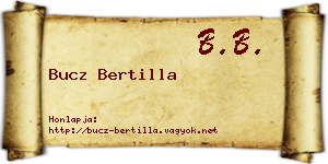 Bucz Bertilla névjegykártya